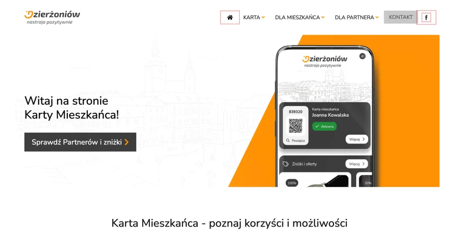 Podgląd portalu: Karta Mieszkańca
