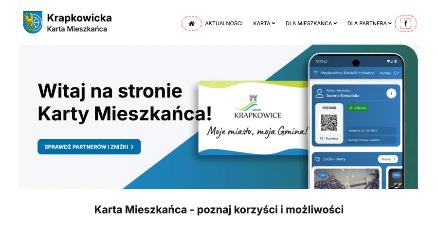Podgląd portalu: Krapkowicka Karta Mieszkańca