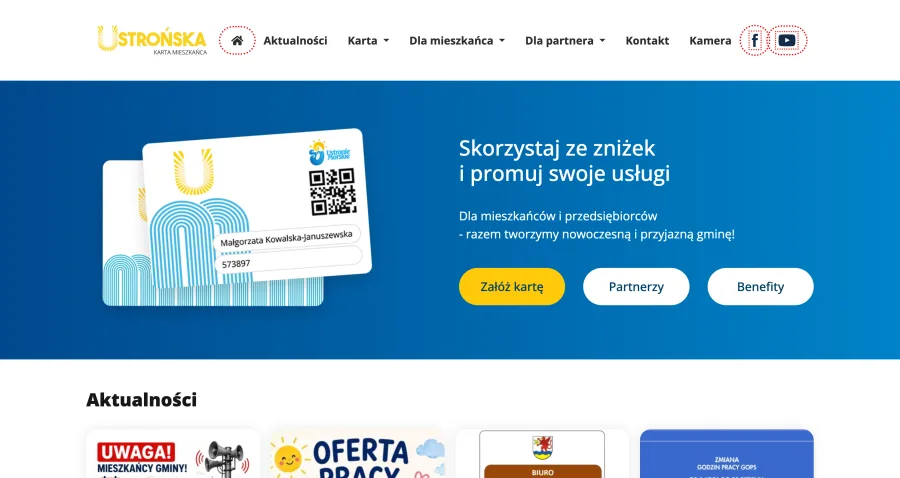 Podgląd portalu: Ustrońska Karta Mieszkańca